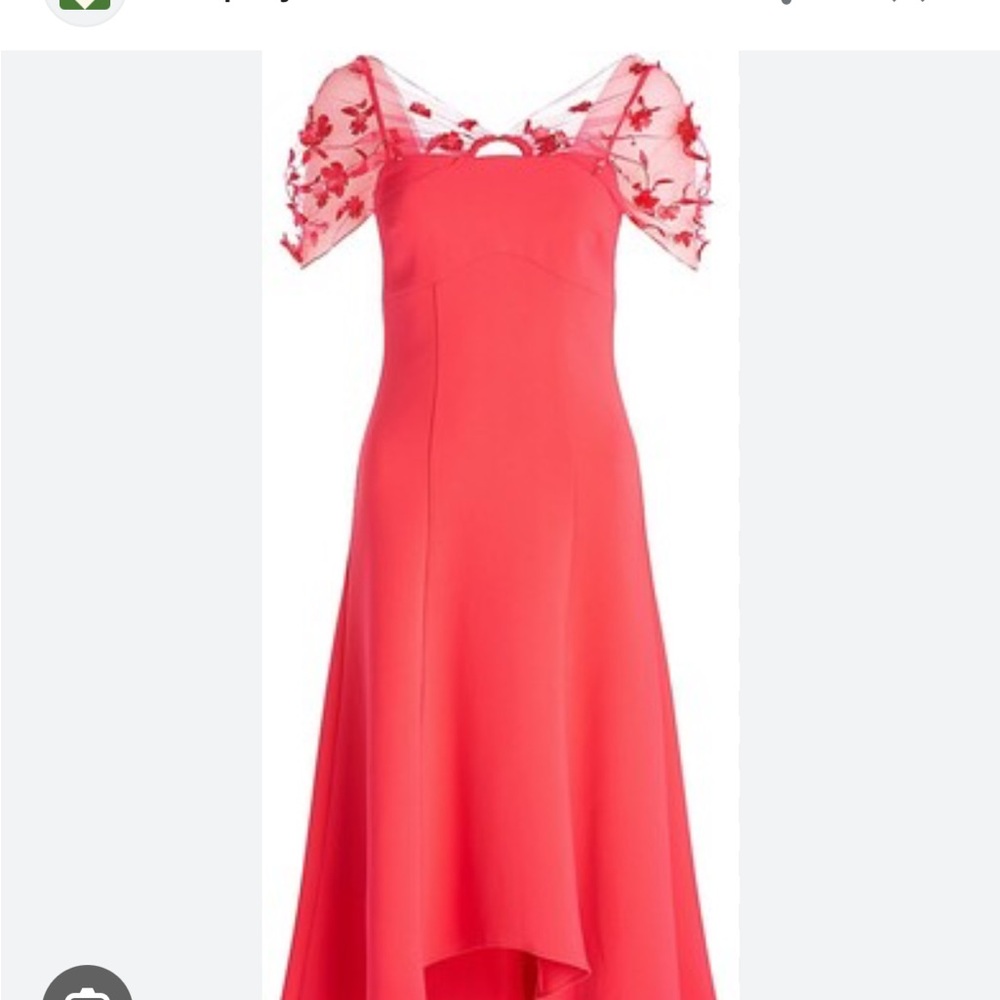 Theia Reilly high low A line hot pink